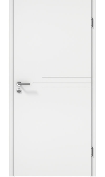 Porte blanche avec gravure ou inserts Strasbourg 31